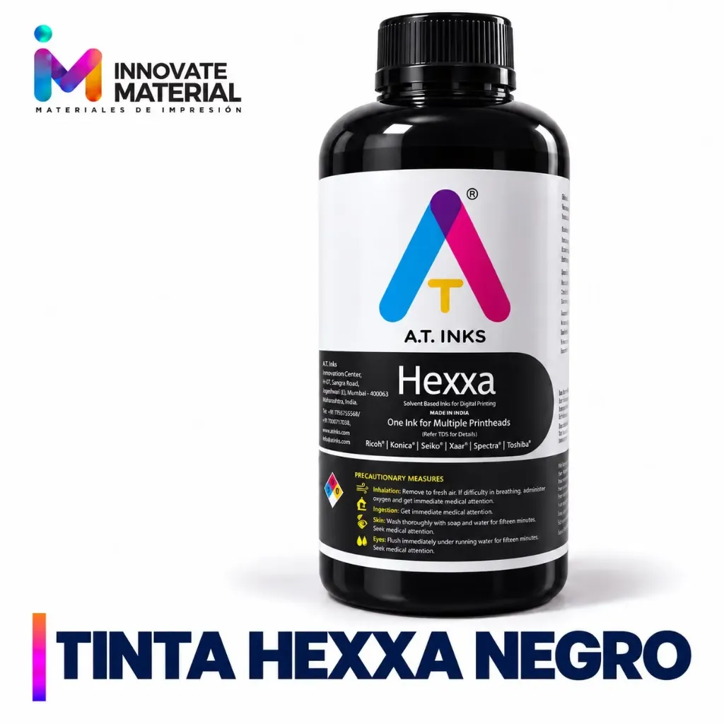 TINTA HEXXA MILD SOLVENTE NEGRA (1 litro)​