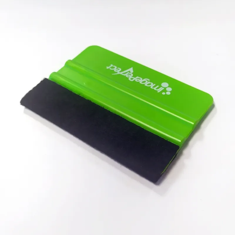 (MU) Espátula para vinil Parche verde + fibra