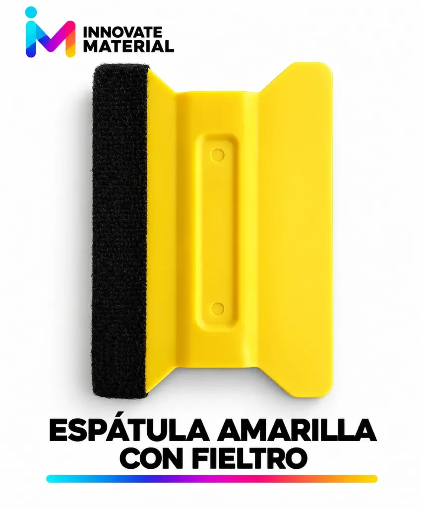 [INN0215] ESPATULA AMARILLA CON FIELTRO