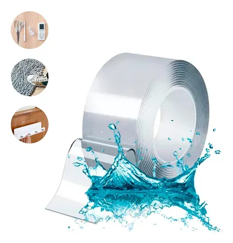 [INN0239] (MU) Cinta adhesiva doble cara nano, reusable y lavable 5x200cm