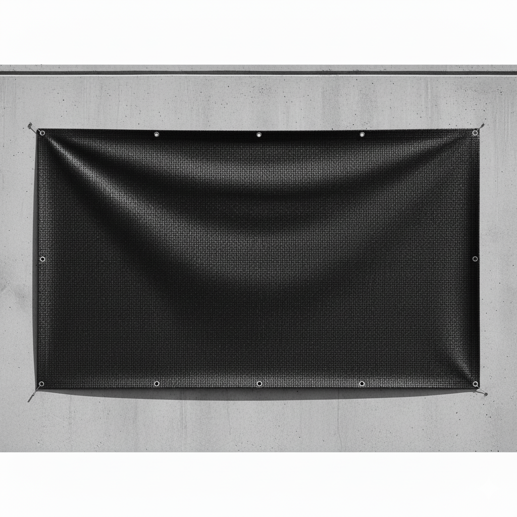 (SP)BANNER B/NEGRO 40'' MATTE 13OZ (40M13) (Yardas)