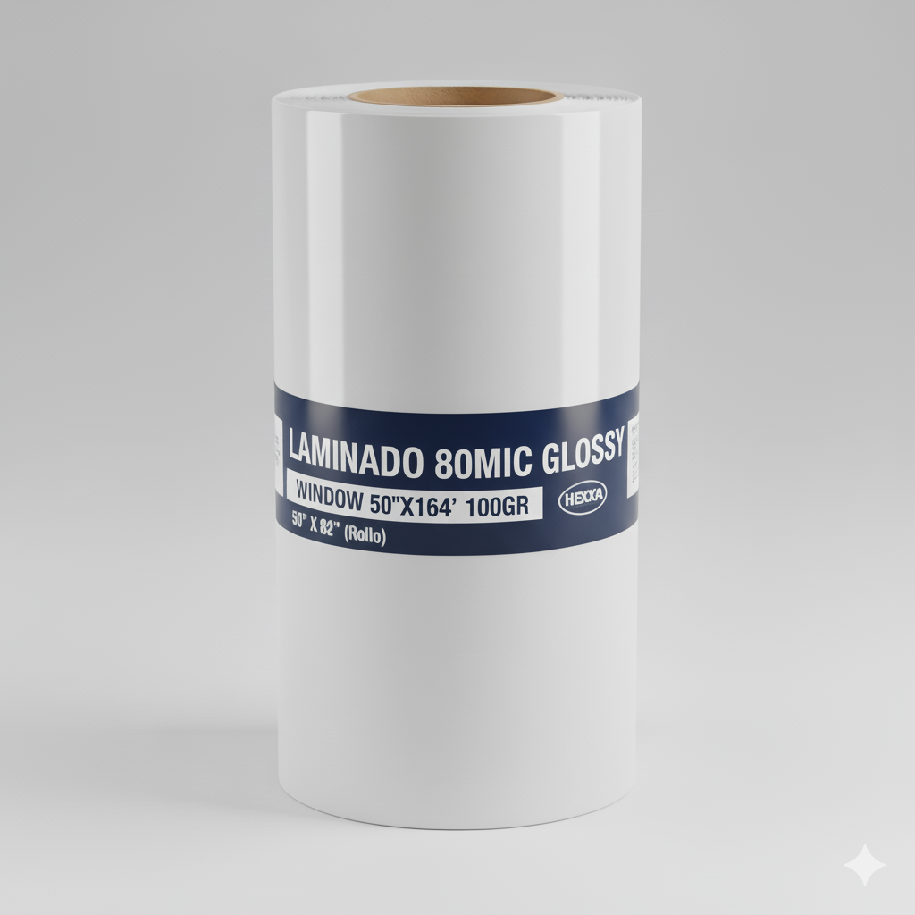 [INN0421] (FX) LAMINADO 80MIC GLOSSY 50''X164' 100GR (Yardas)