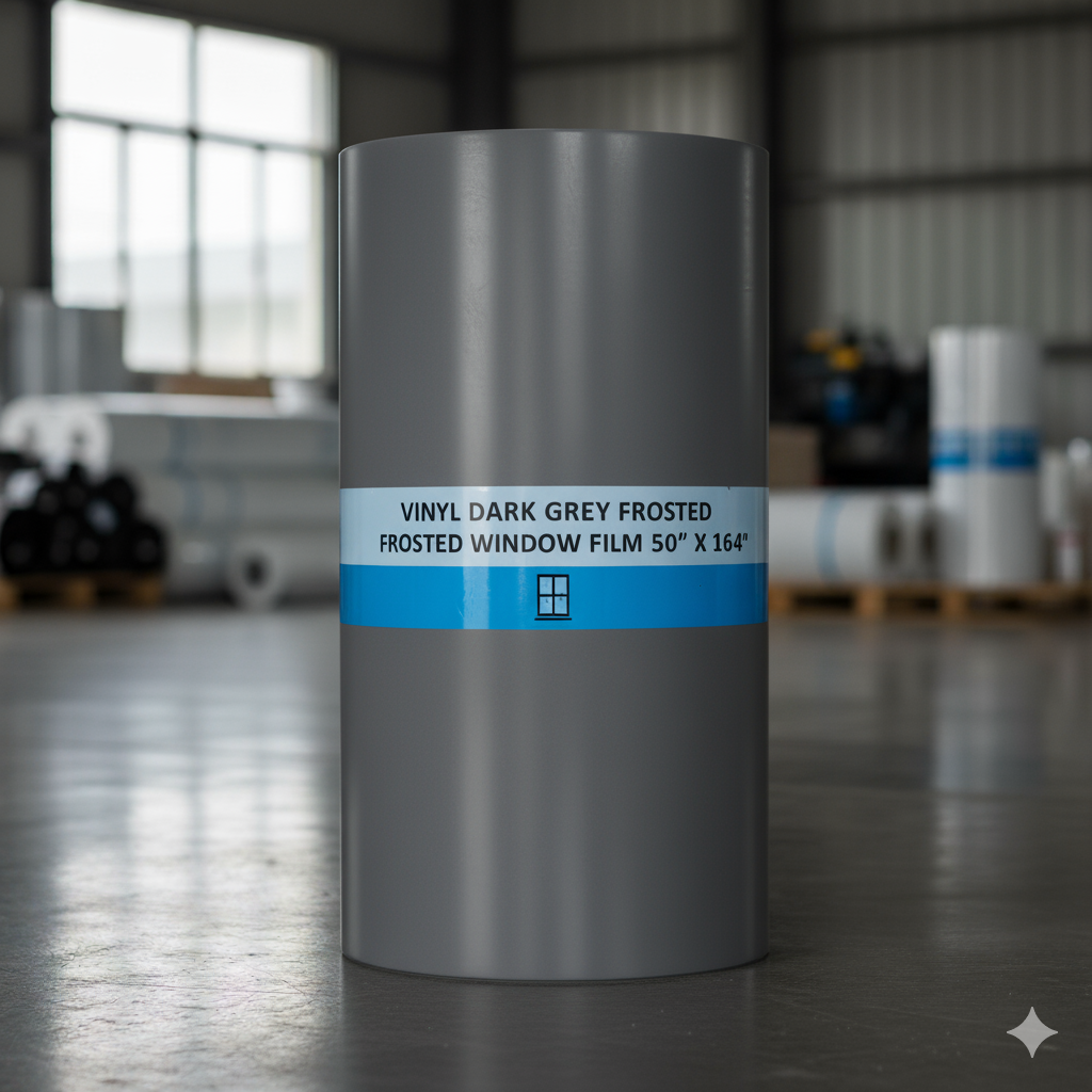 (FX) VINYL GRIS OSCURO FROSTED WINDOW FILM 50" X 164' (Yardas)