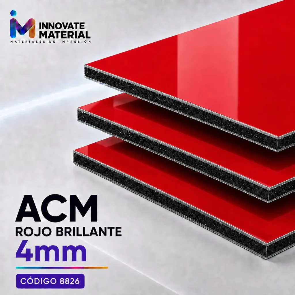 ACM ROJO BRILLANTE 4MM #8826