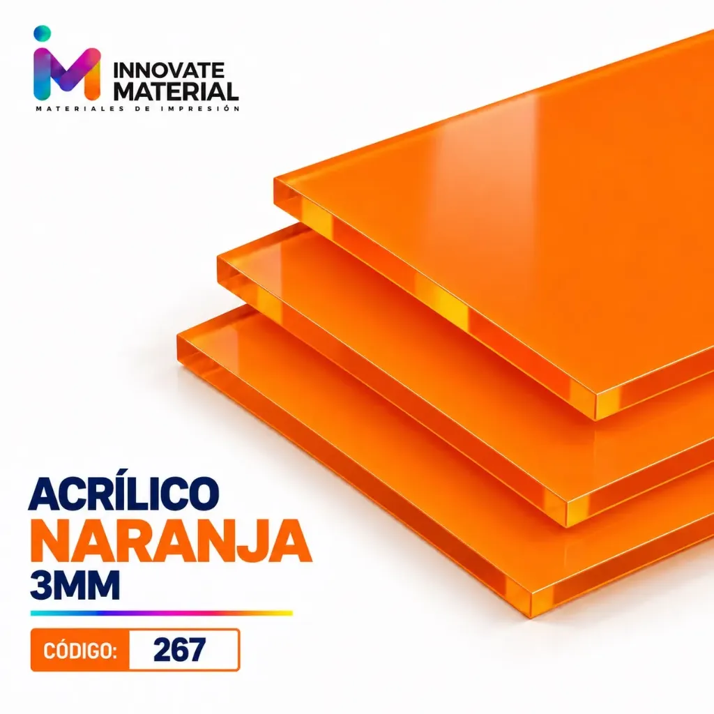 ACRILICO NARANJA 3MM #267