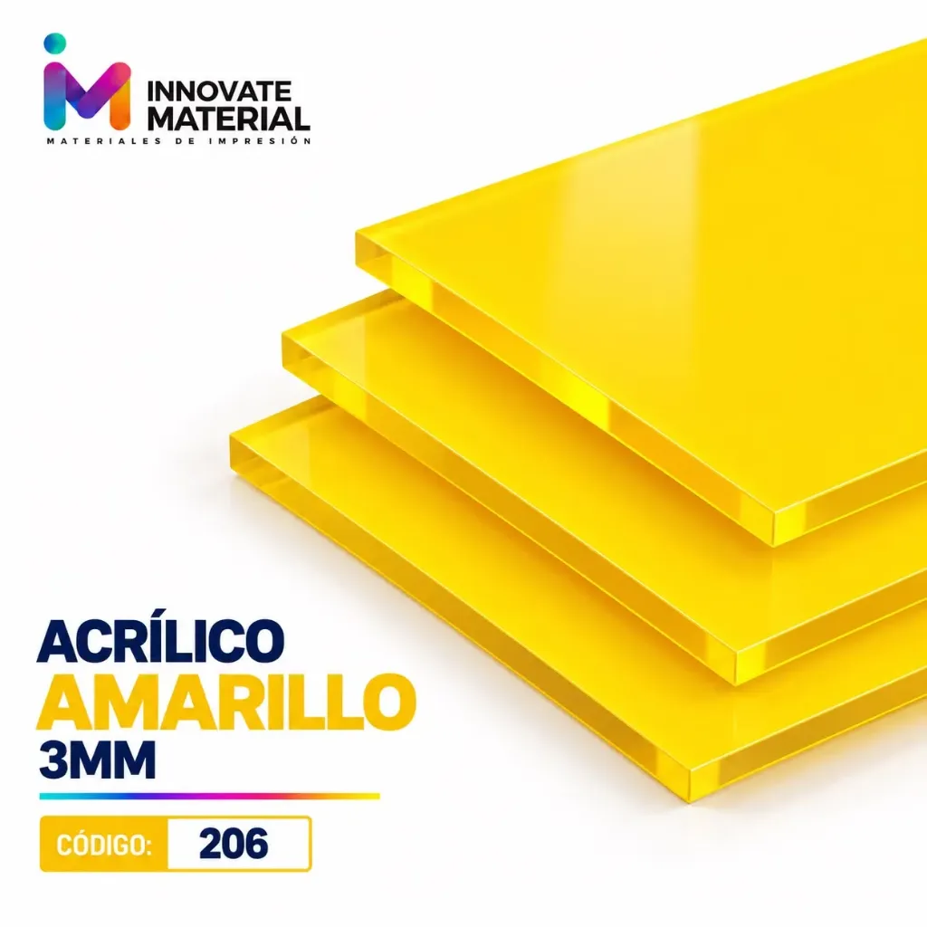 ACRILICO AMARILLO 3MM #206