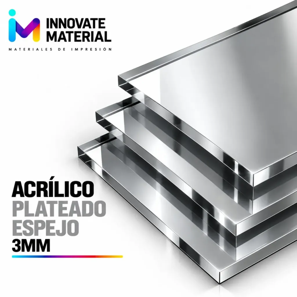 ACRILICO PLATEADO TIPO ESPEJO 3MM