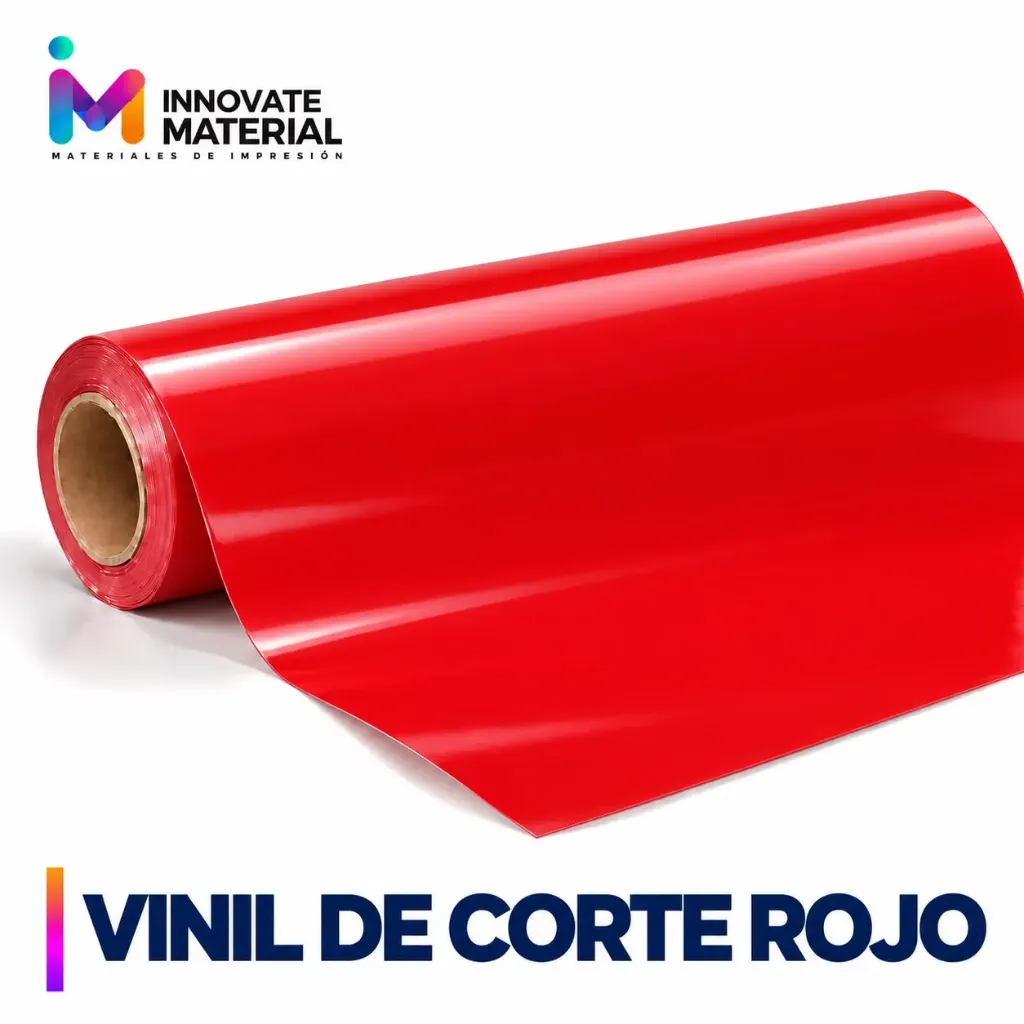 [INN0593] (CC113351)VINIL DE CORTE ROJO 48'' YARDAS