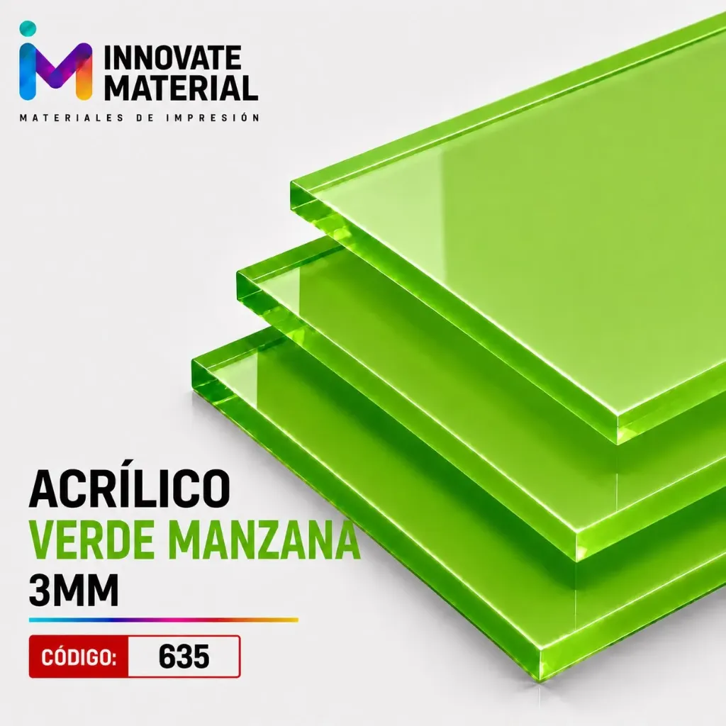 ACRILICO VERDE MANZANA 3MM #635