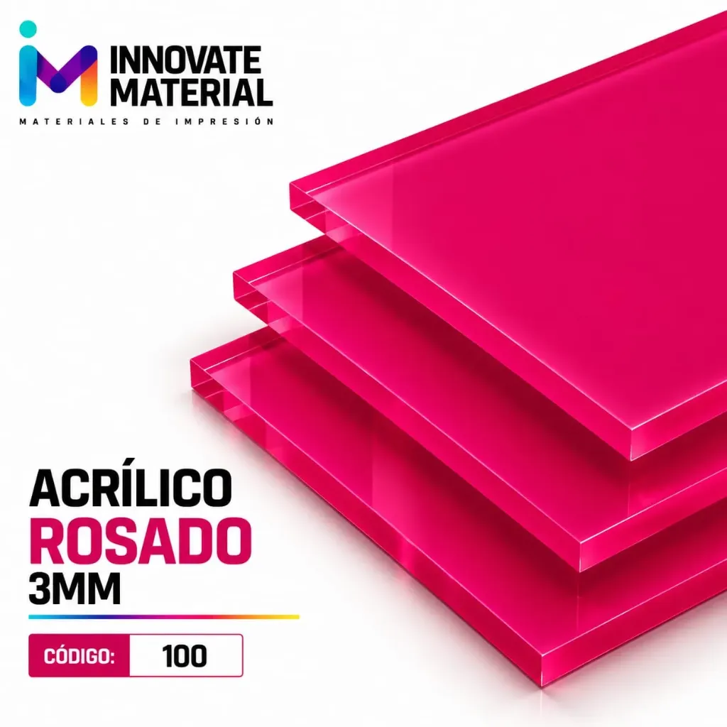 ACRILICO ROSADO 3MM #100