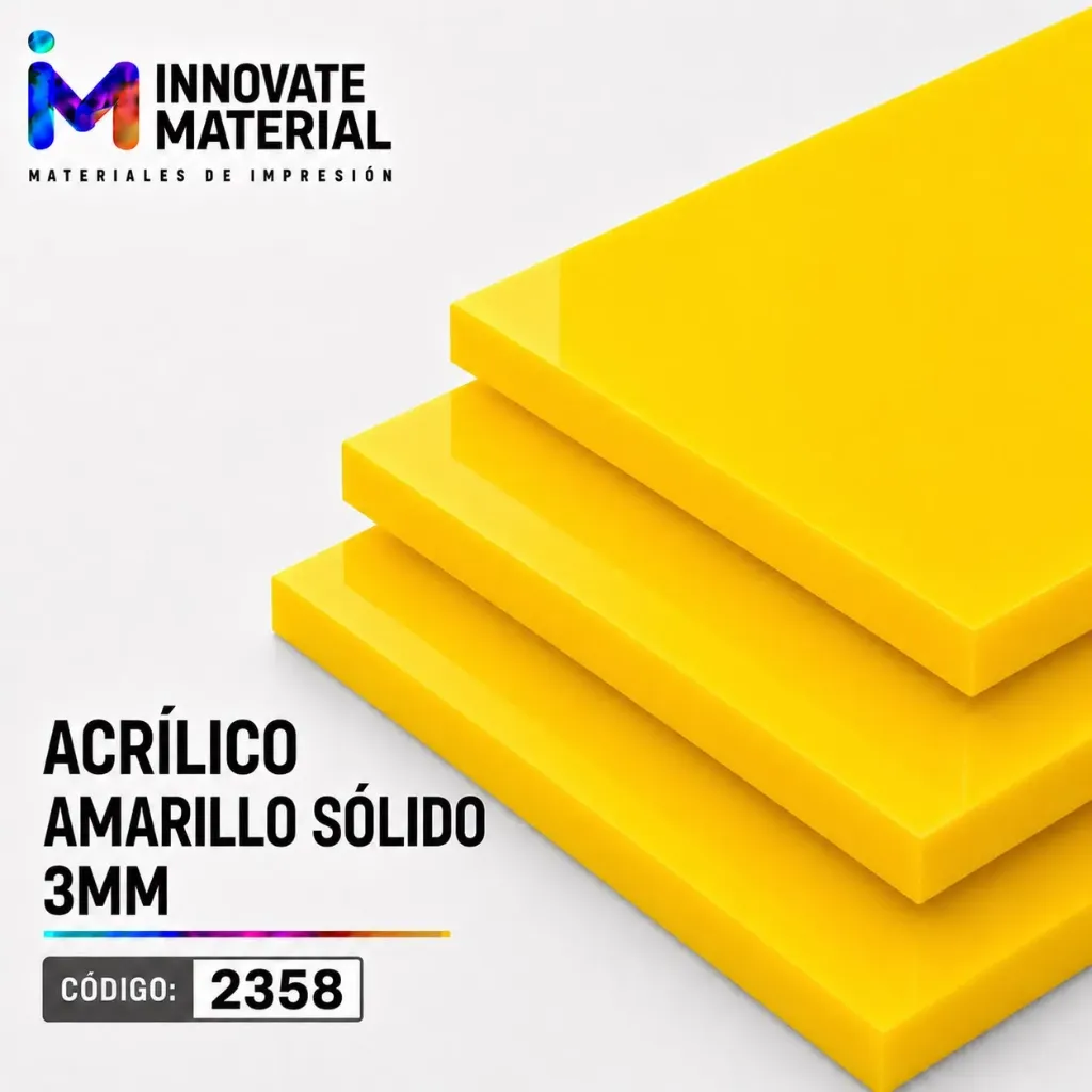 ACRILICO AMARILLO SOLIDO 3MM #2358