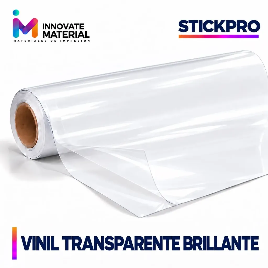 VINIL TRANSPARENTE BRILLANTE 54'' 100MIC (ROLLO) STICKPRO