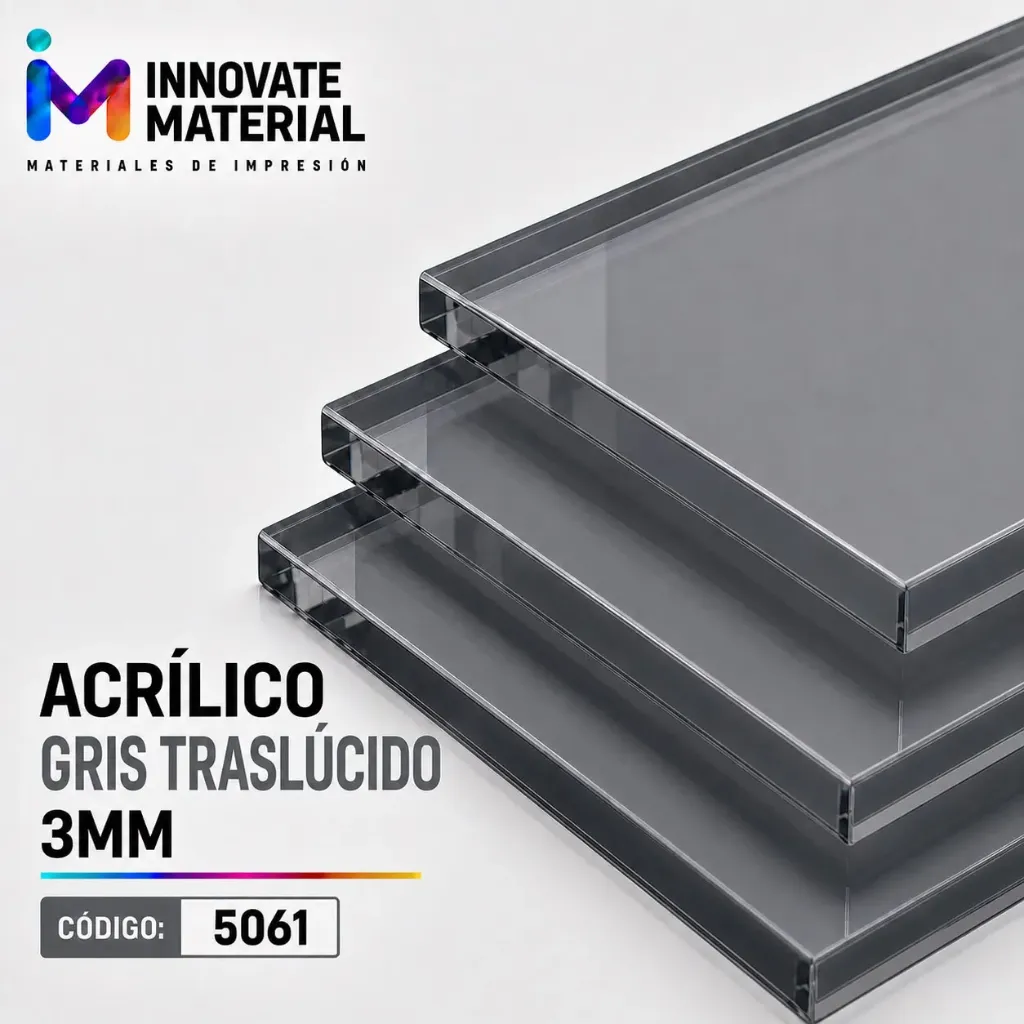 ACRILICO GRIS TRASLUCIDO 3MM #5061