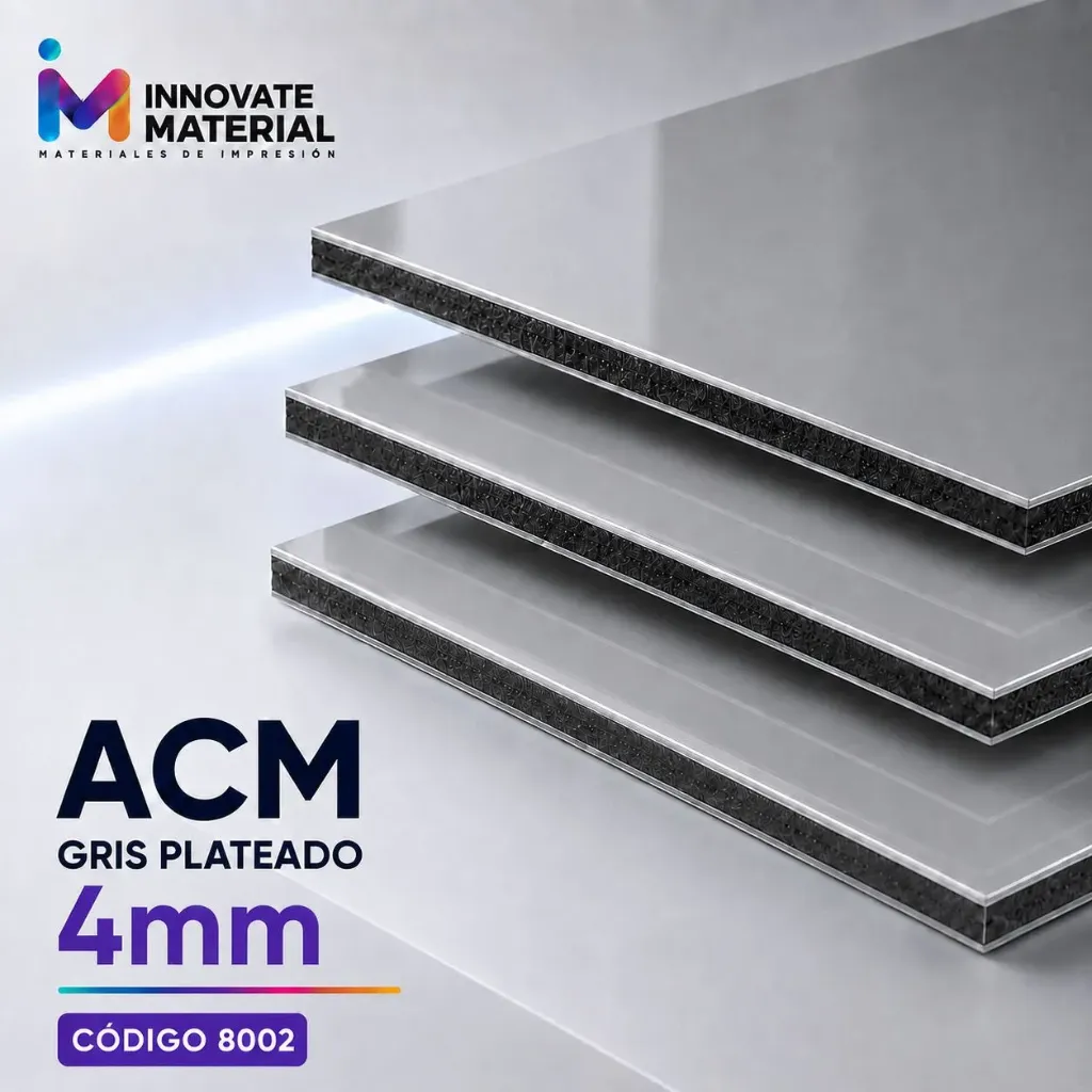 ACM GRIS PLATEADO 4MM #8002