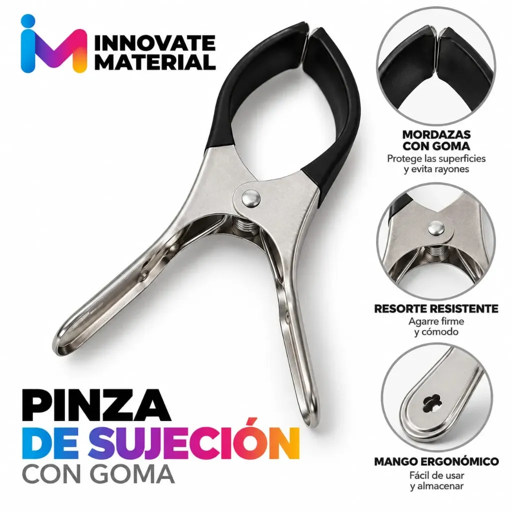 PINZA DE SUJECCION CON GOMA