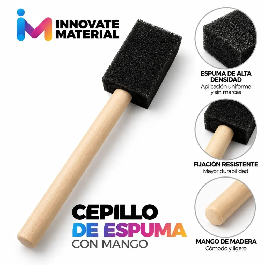 CEPILLO DE ESPUMA CON MANGO