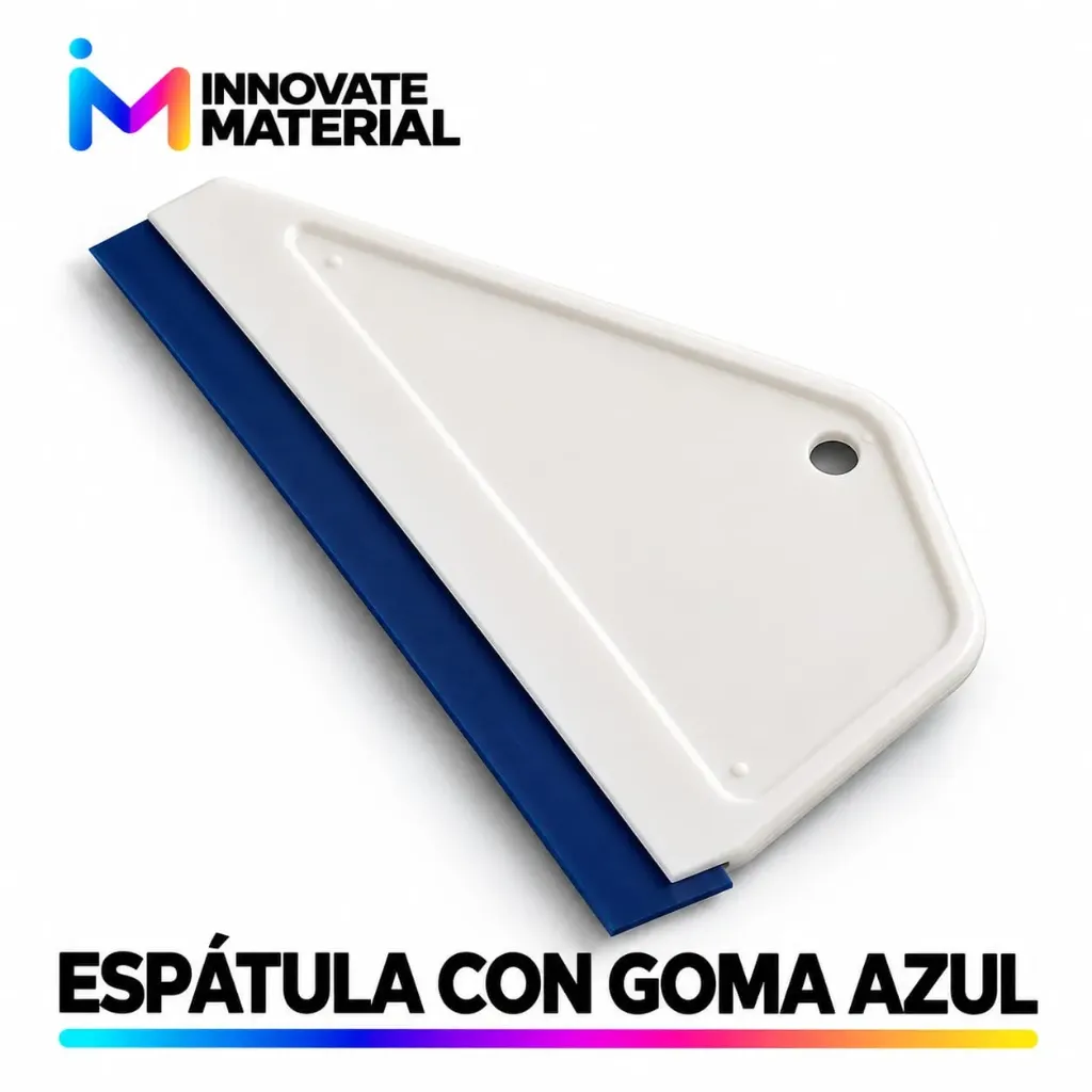 ESPATULA  CON GOMA AZUL