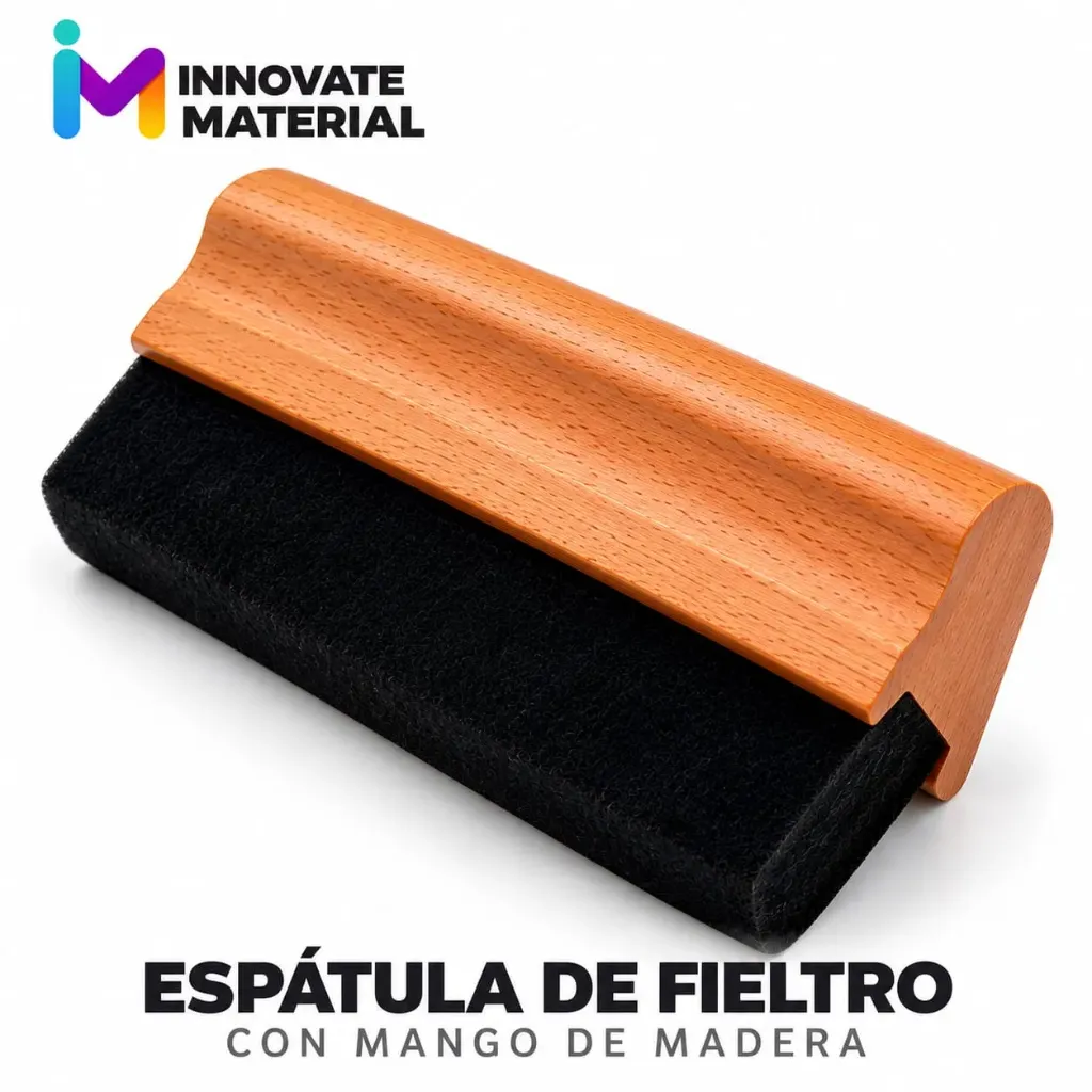 ESPATULA DE FIELTRO CON MANGO DE MADERA