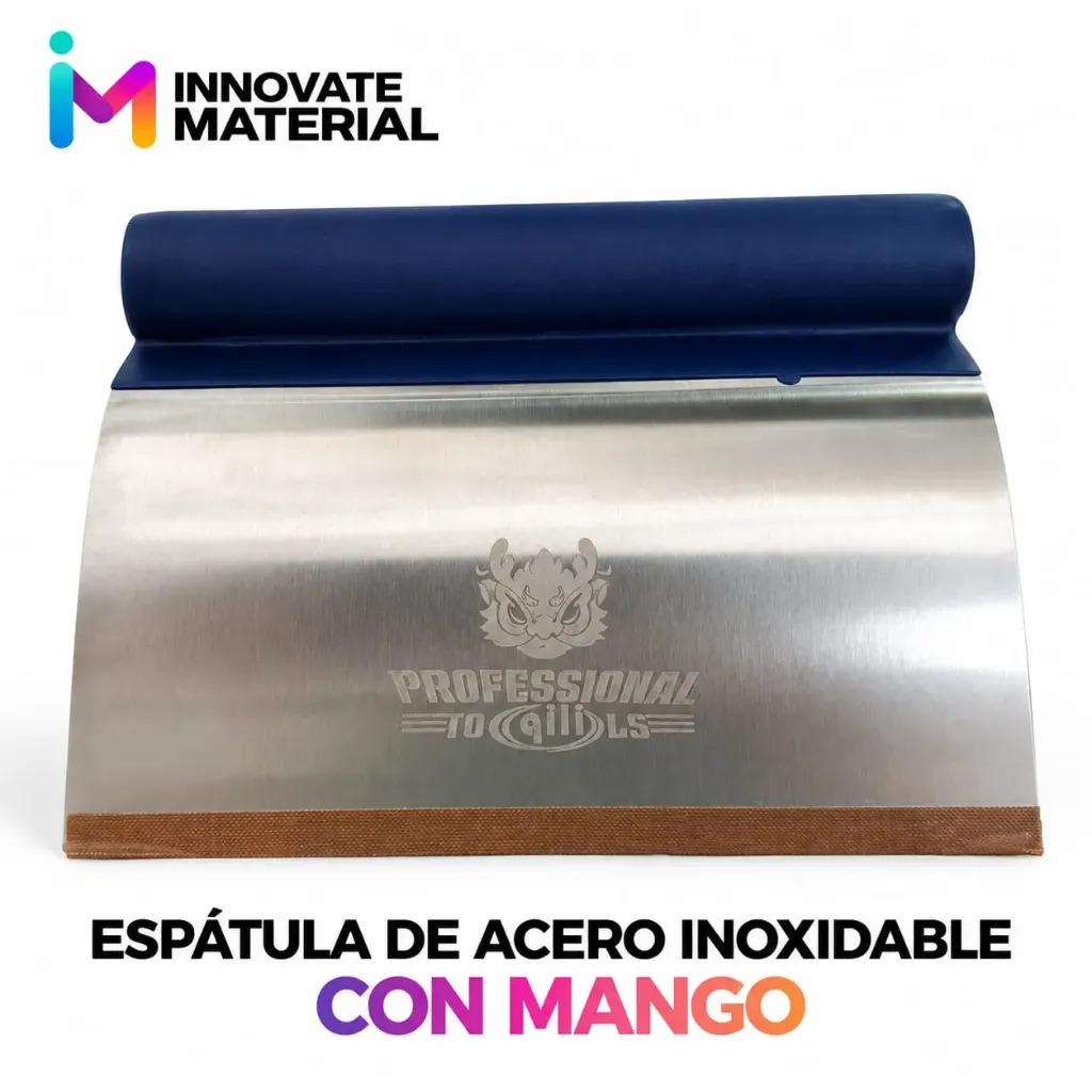 ESPATULA DE ACERO INOXIDABLE CON MANGO