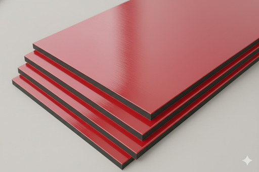 [INN0022] (SP) ACM ROJO GLOSSY DE 4MM (8826)