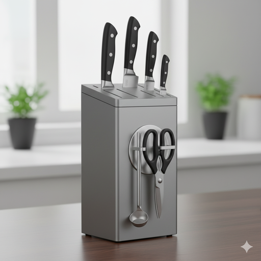 [INN0209] (MU) Portacuchillos multifuncional de aleación de aluminio gris