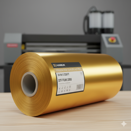[INN0327] (FX) DTF FILM 100U HANRUN GOLDEN HIGH QUALITY HOT PEAL 24" X 328'
