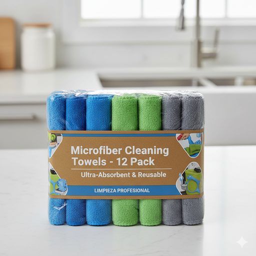 [INN0529] (MU) Paquete de 12 toallas de limpieza de microfibra