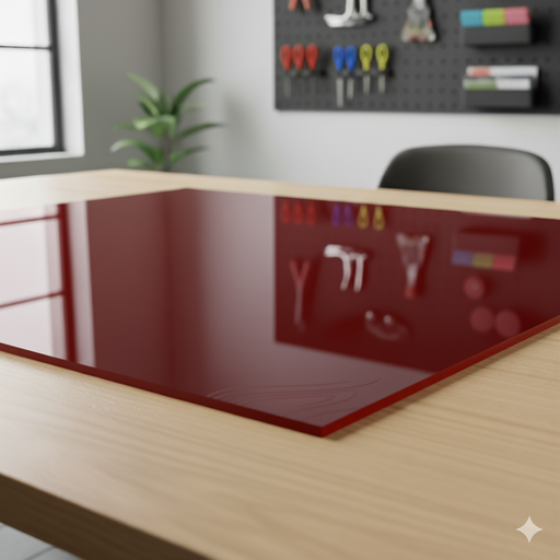 [INN0548] (CC113104)ACRILICO ROJO #135 (3MM)