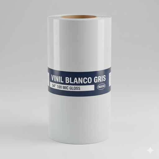 [INN0590] (CC113304)VINIL BLANCO BLANCO 54''100 MIC GLOSS ROLLO